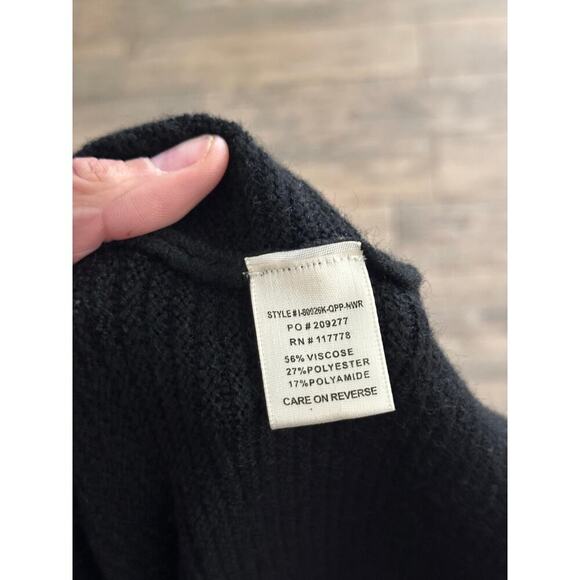 Lovestitch Women's Black V-Neckline Balloon Sleeves Sweater Dress Size Medium - Picture 6 of 8